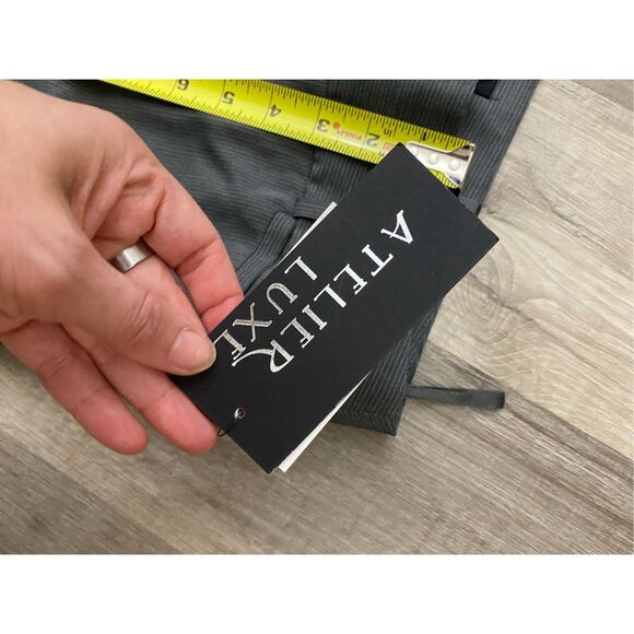 Atelier Luxe NWT Gray Pinstripe Dress Straight Leg Pants, Sz 10, MSRP $98 - Picture 4 of 10